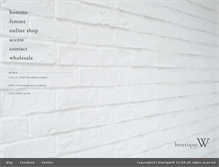 Tablet Screenshot of boutiquew.com